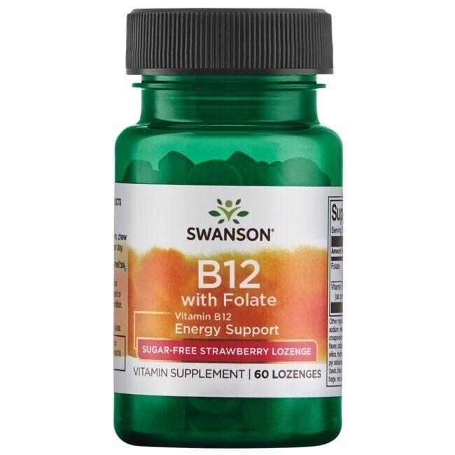 SWANSON Vitamine B-12 + foliumzuur 60 tabletten - Viking Supplements