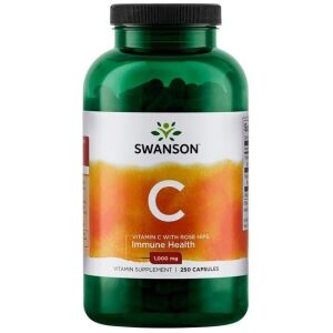 SWANSON Vitamine C1000 + wilde roos 250 capsules - Viking Supplements