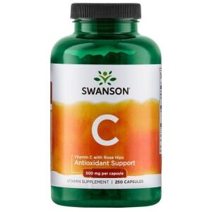 SWANSON Vitamine C 500 + wilde roos 250 capsules - Viking Supplements