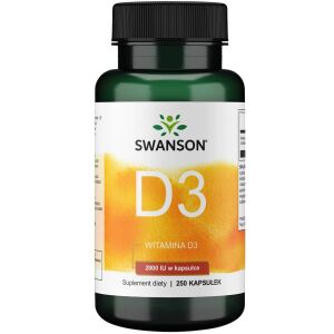 SWANSON Vitamine D-3 2000 IE 250 capsules - Viking Supplements