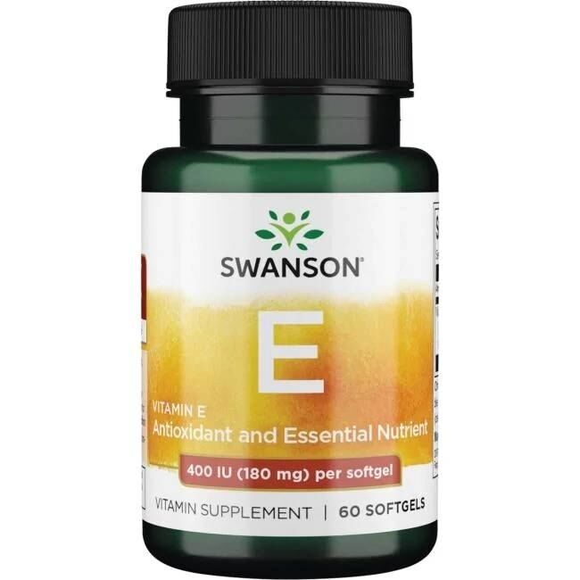 SWANSON Vitamine E 400 IE 60 capsules - Viking Supplements