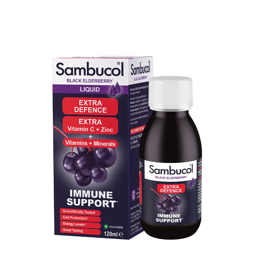 Sambucol Extra Defence Vloeibaar (120 ml) - Viking Supplements