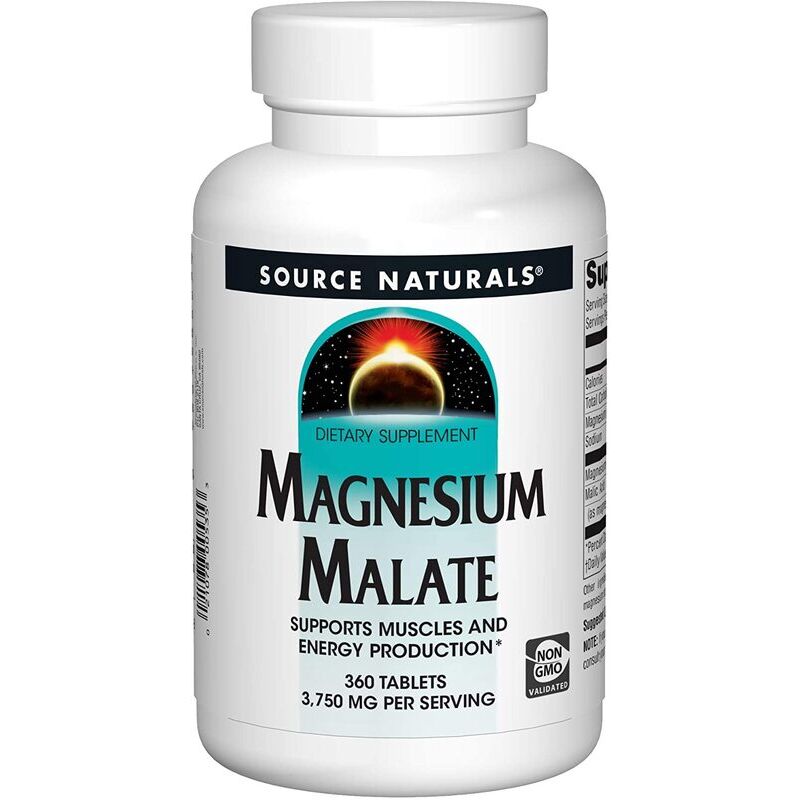 Source Naturals Magnesiummalaat 1250 mg 360 tabletten - Viking Supplements