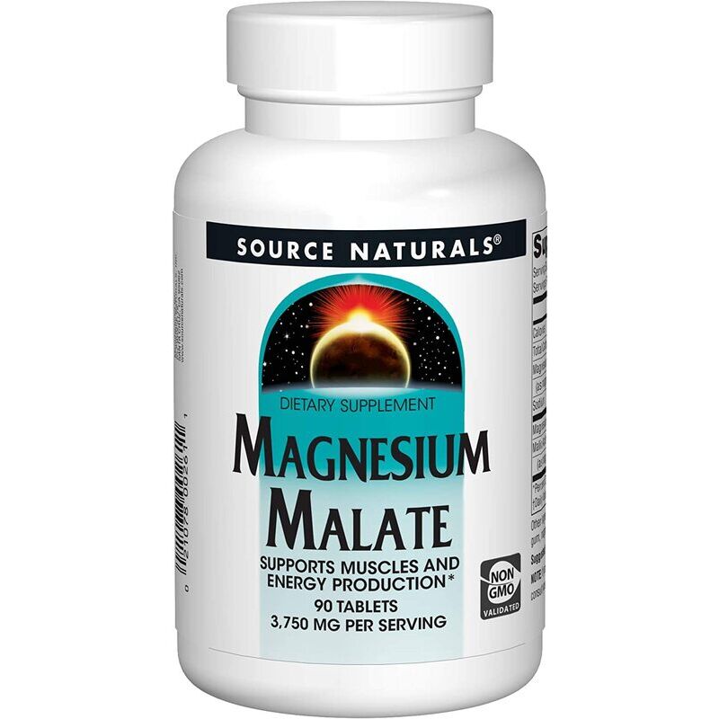 Source Naturals Magnesium Malate 1250mg 90 tablets - Viking Supplements