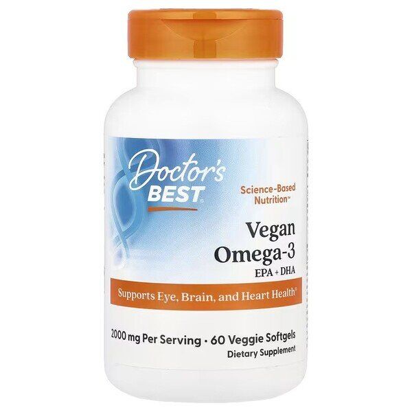 Veganistische omega-3 EPA + DHA - 60 plantaardige softgels - Viking Supplements