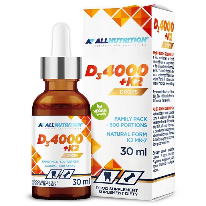 Vitamine D3 4000 + K2-druppels - 30 ml. - Viking Supplements