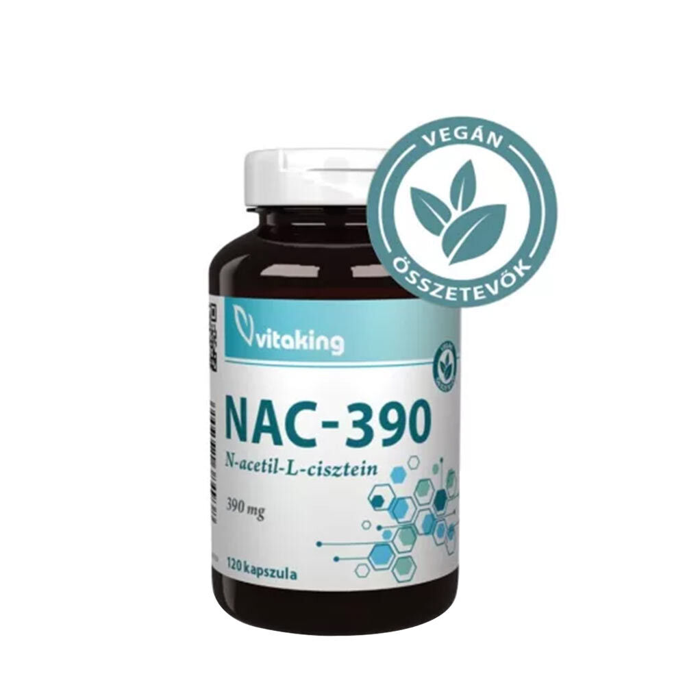 Vitaking NAC-390 (N-acetyl-L-cysteïne) 390 mg (120 capsules) - Viking Supplements