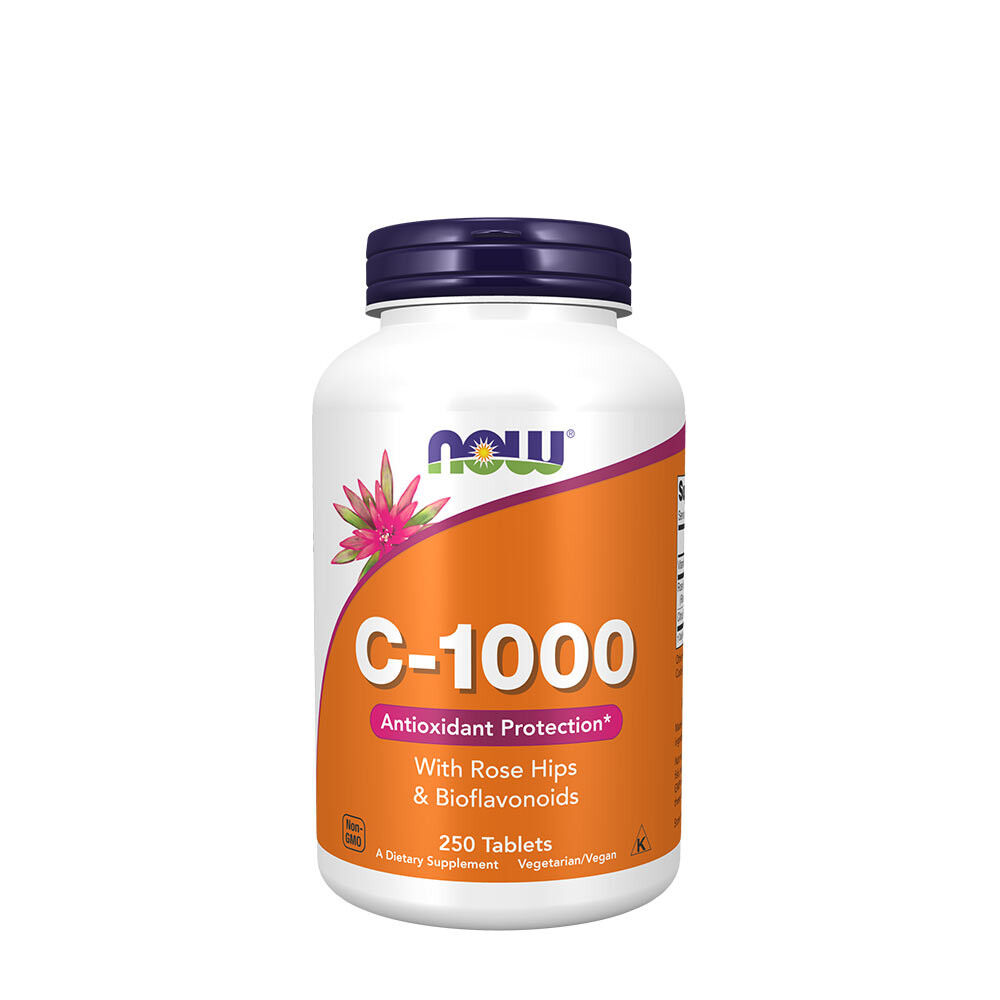 Vitamine C-1000 met rozenbottels en bioflavonoïden - 250 tabletten - Viking Supplements