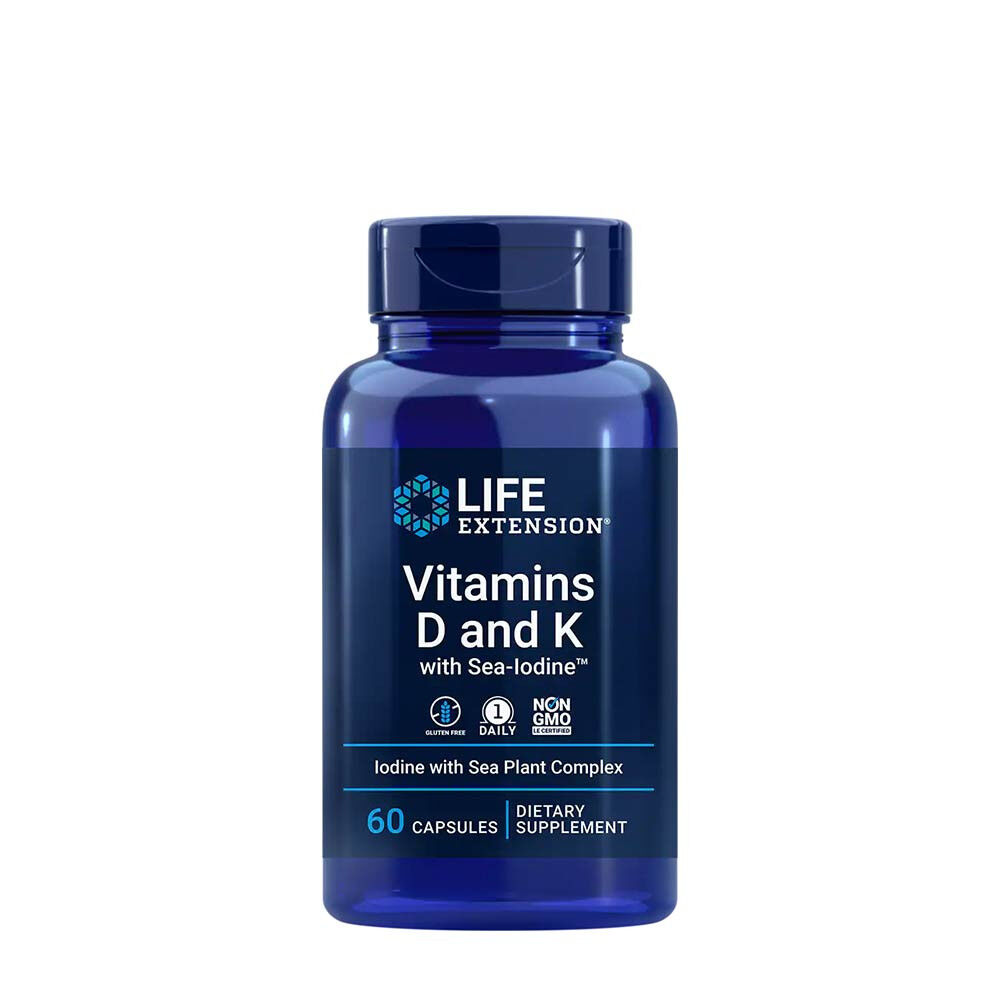 Vitamine D en K met jodium uit zee - 60 capsules - Viking Supplements