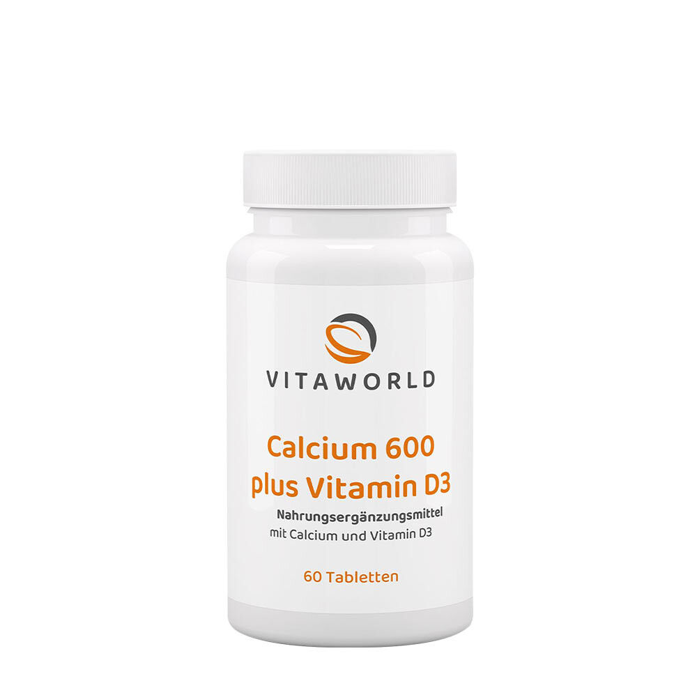Vitaworld Calcium 600 plus vitamine D3 (60 tabletten) - Viking Supplements