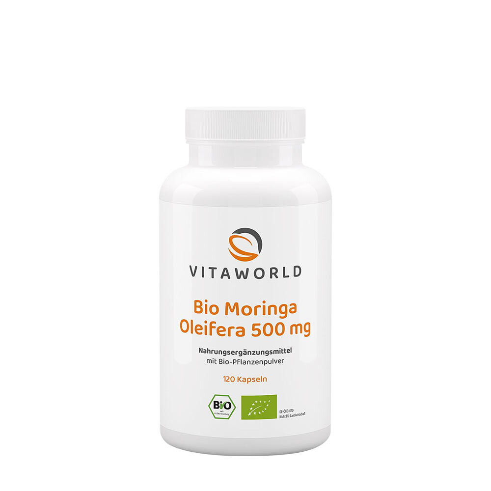 Vitaworld Moringa Oleifera 500 mg biologisch (120 capsules) - Viking Supplements